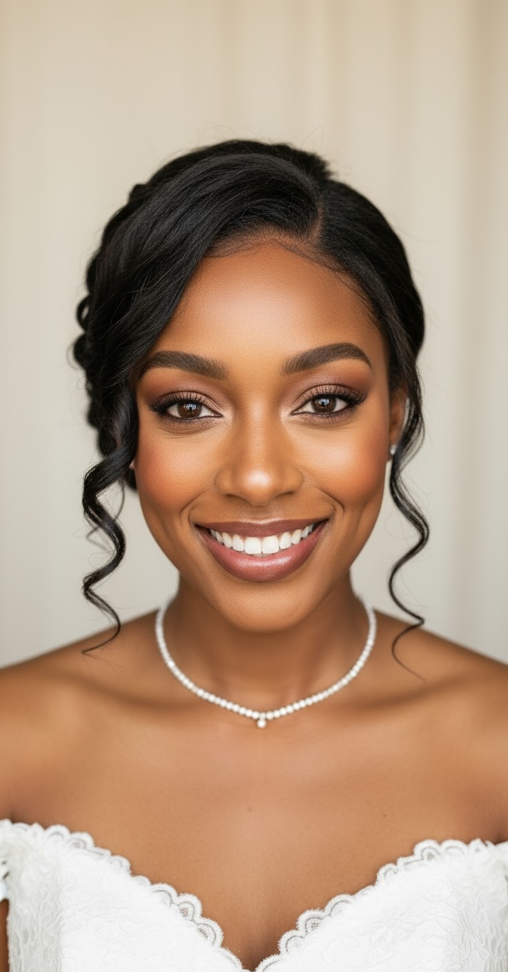 After Side Updo For Wedding